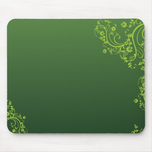 Green Flowers Mousepad (Vorne)