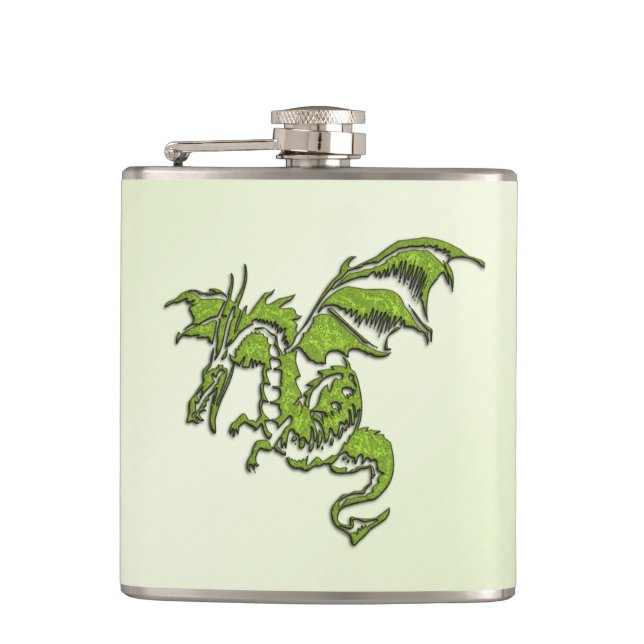 Green Flying Dragon Flachmann (Vorderseite)