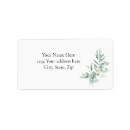 Green Foliage Address Label Adressaufkleber