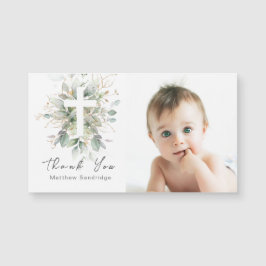 Green Foliage Baptism Foto Vielen Dank Magnetic Magnetkarte