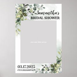Green Foliage Boho Brautparty Foto Prop Poster