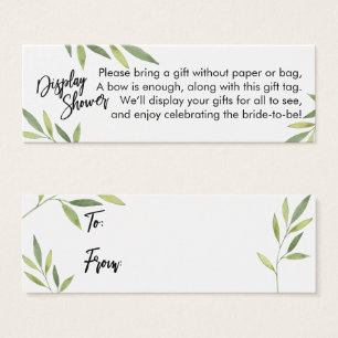 Green Foliage Display Brautparty Mini-Geschenkkart