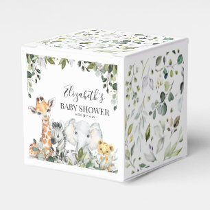 Green Foliage Safari Baby Duwer Fevor Box Geschenkschachtel