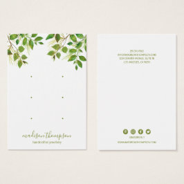 Green Foliage Schmuck 3 Hole Earring Display