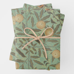 Green Foliage Vintag William Morris Geschenkpapier Set