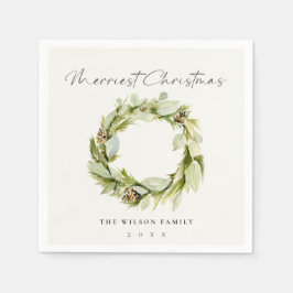 Green Folies Winter Kreath Froster Weihnachten Serviette