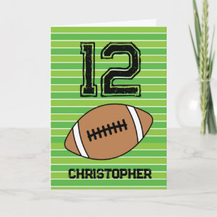 Green Football 12e carte d'anniversaire
