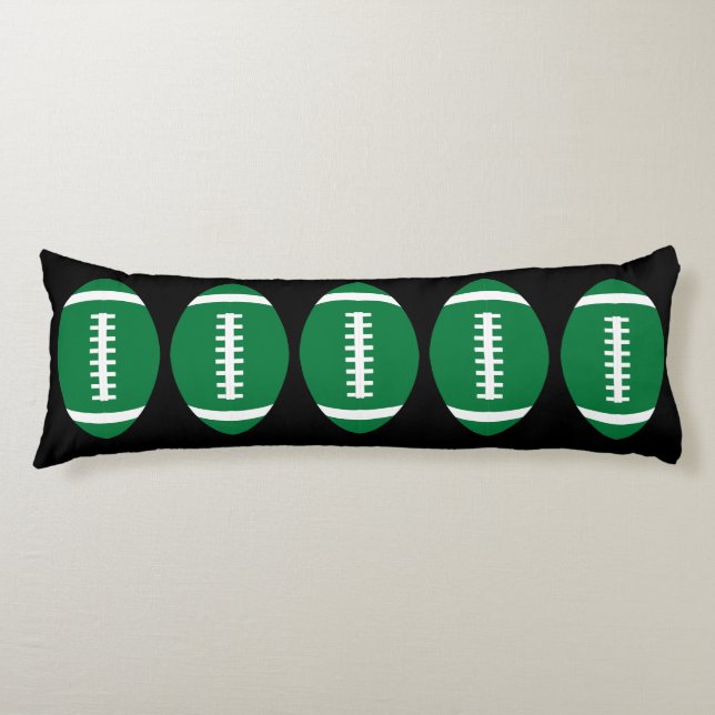 Green Football Boys Room Football Player Komfort Seitenschläferkissen (Vorderseite)