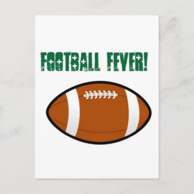 Green Football Design Postkarte (Vorderseite)