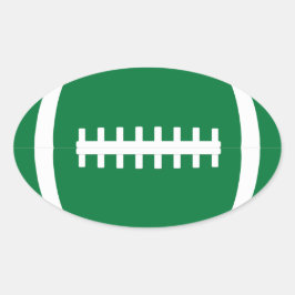 Green Football Party, Pep Kundgebung oder Scrapboo Ovaler Aufkleber