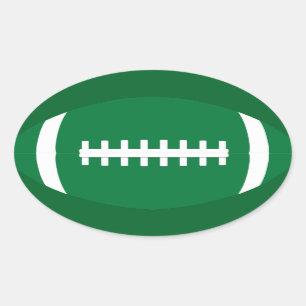 Green Football Party, Pep Kundgebung oder Scrapboo Ovaler Aufkleber