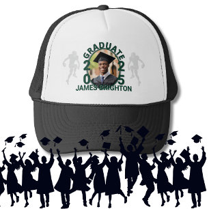Green Football Themed Foto Graduate Truckerkappe