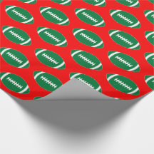 Green Footballs auf Red Background Weihnachtsgesch