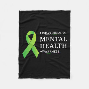 Green for Mental Health Awareness Monat 4 Fleecedecke