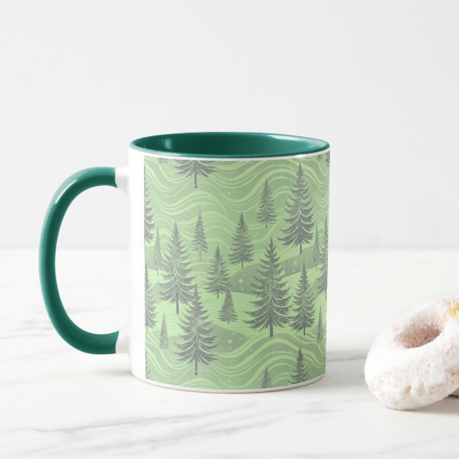 Green Forest Christmas  Tasse (Mit Donut)