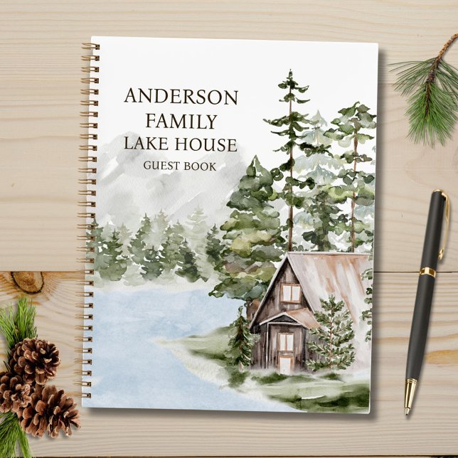 Green Forest Family Lake House Cabine Livre d'or (In situ)
