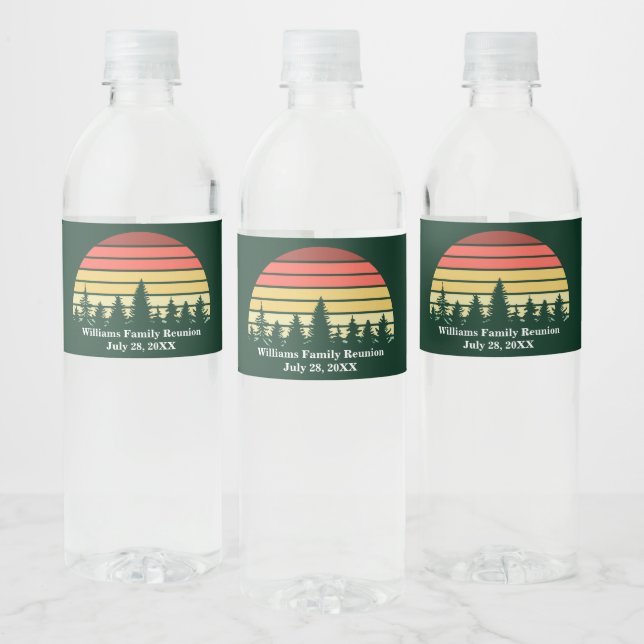 Green Forest Sunset Custom Family Wiedersehen Part (Flaschen)