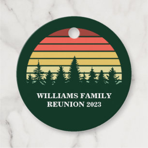 Green Forest Sunset Custom Family Wiedersehen Part Geschenkanhänger