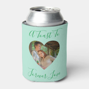 Green Forever Love Foto Heart Frame Wedding Dosenkühler