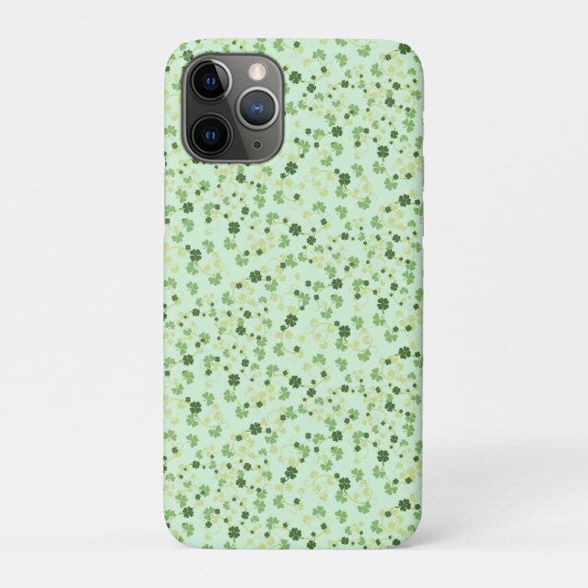 Green Four Leaf Clovers St Patricks Day Case-Mate iPhone Hülle (Rückseite)