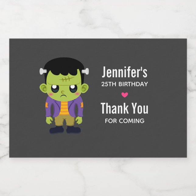 Green Frankenstein Monster Halloween (Einzelnes Label)