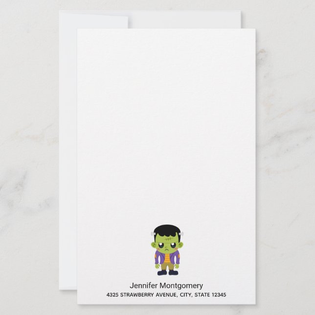 Green Frankenstein Monster Halloween (Vorderseite)