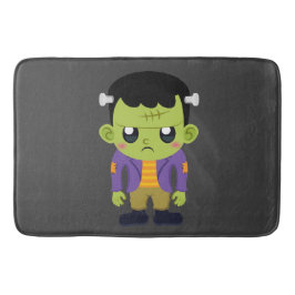 Green Frankenstein Monster Halloween Badematte