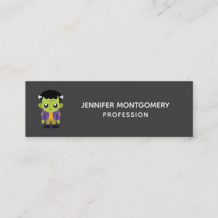 Green Frankenstein Monster Halloween Mini Business Visitenkarte