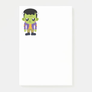 Green Frankenstein Monster Halloween Post-it Klebezettel