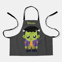 Green Frankenstein Monster Halloween Schürze