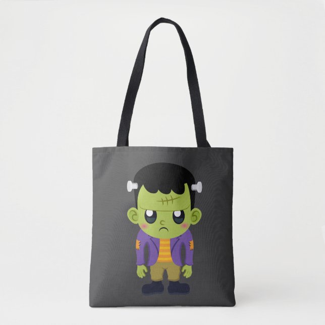 Green Frankenstein Monster Halloween Tasche (Vorderseite)