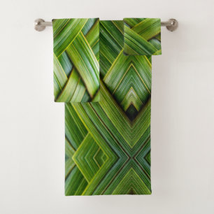 Green Fresh Bamboo Weave Badhandtuch Set