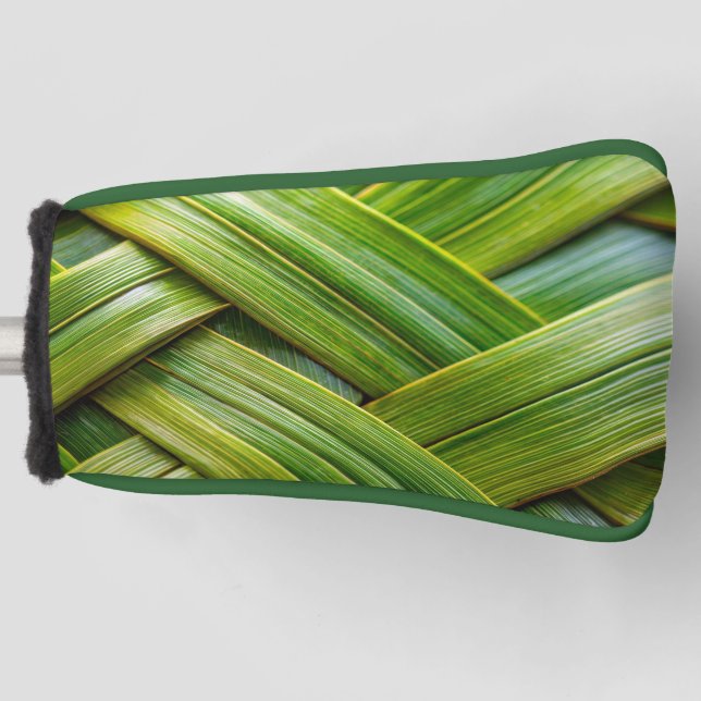 Green Fresh Bamboo Weave Golf Headcover (Vorderseite)