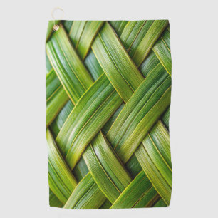 Green Fresh Bamboo Weave Golfhandtuch
