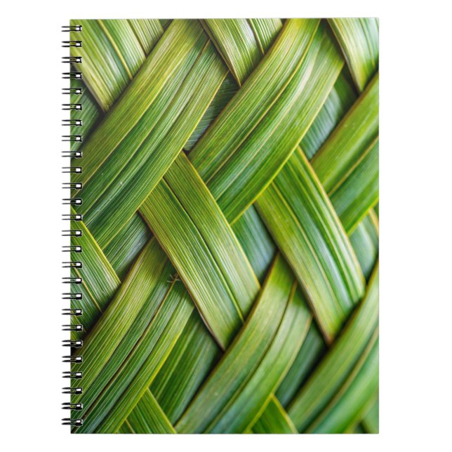 Green Fresh Bamboo Weave Notizblock (Vorderseite)