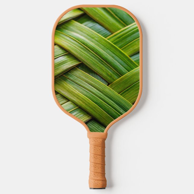 Green Fresh Bamboo Weave Pickleball Schläger (Vorderseite)