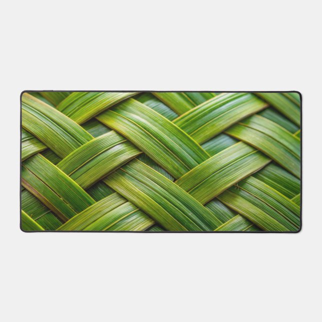 Green Fresh Bamboo Weave Schreibtischunterlage (Vorderseite)