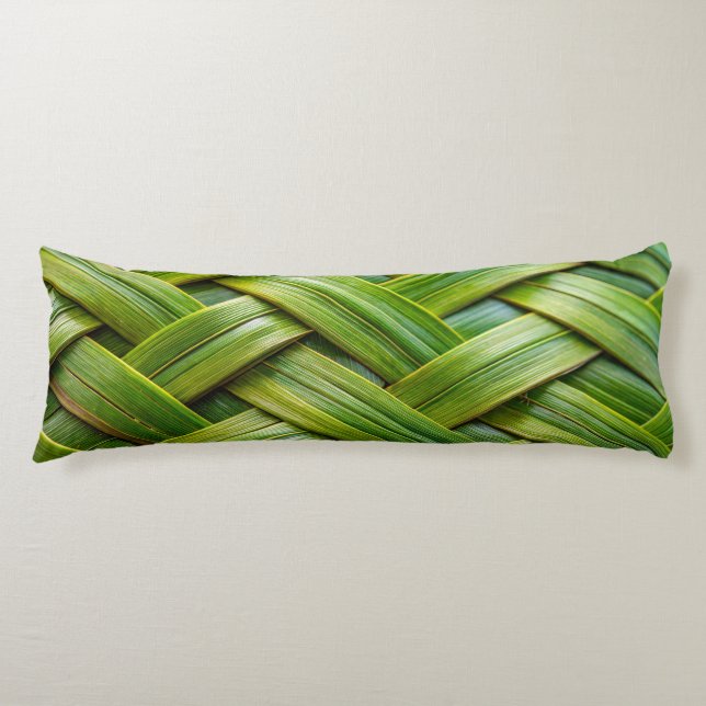Green Fresh Bamboo Weave Seitenschläferkissen (Vorderseite)