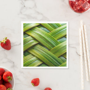 Green Fresh Bamboo Weave Serviette