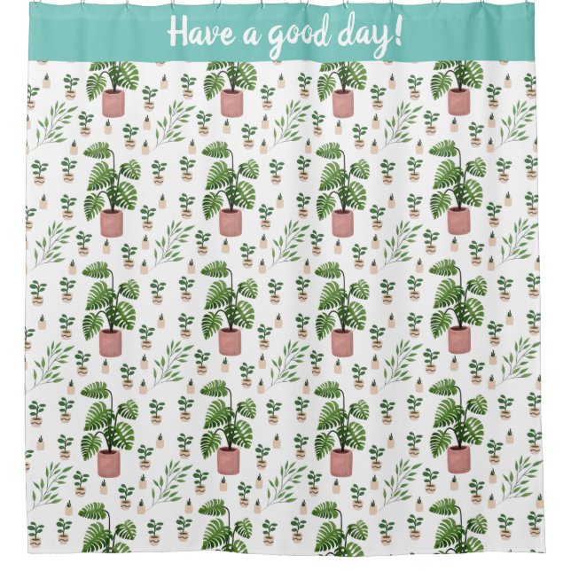 Green fresh Plant Lovers Duschvorhang (Vorderseite)