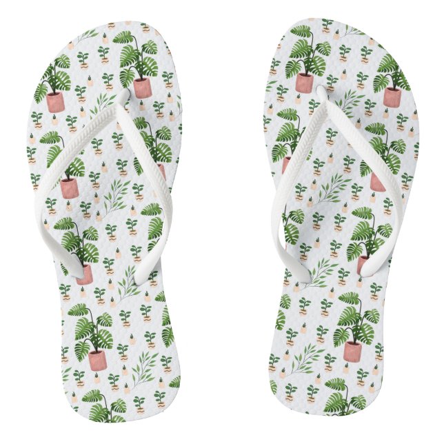 Green fresh Plant Lovers Flip Flops (Fußbett)
