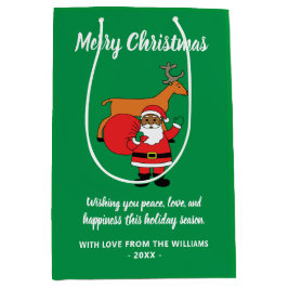 Green FroChristmas African American Santa Claus Mittlere Geschenktüte
