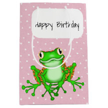 Green Frog auf Polka Dots