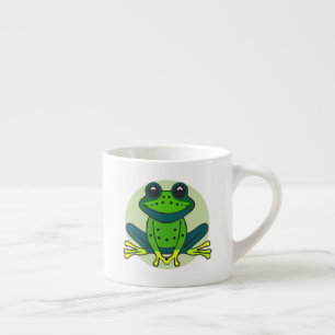 Green Frog Cartoon Espressotasse