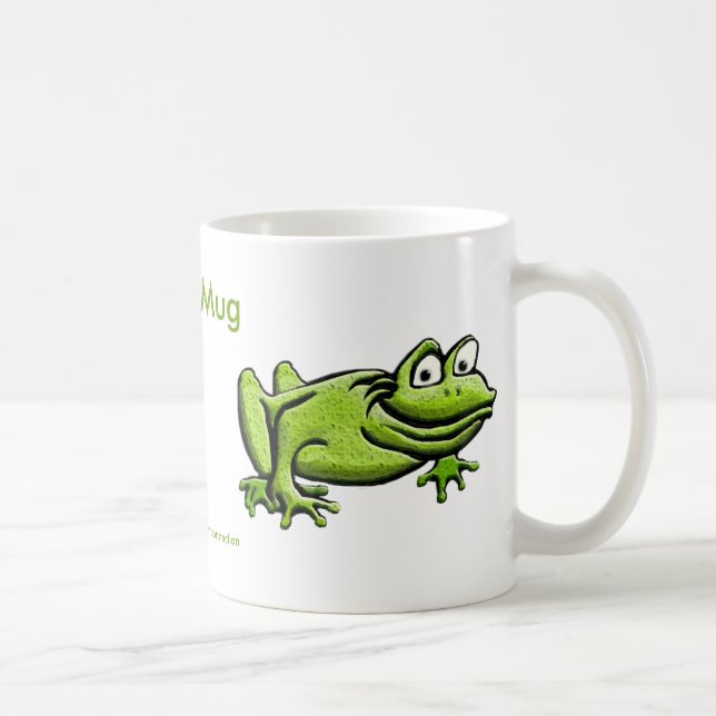 Green Frog Cartoon Kaffeetasse (Rechts)
