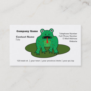 Green Frog - Frosch macht sich damit klar Visitenkarte