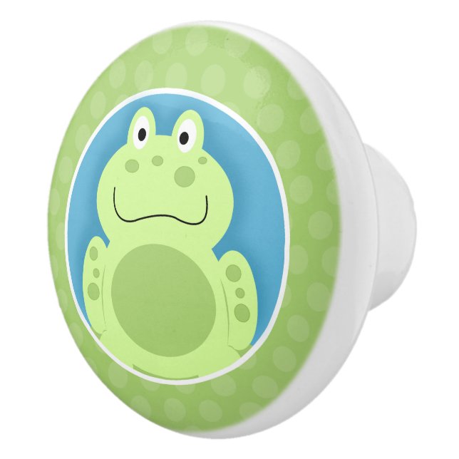 Green Frog Niedlich Kids Kinderzimmer Keramikknauf (Rechts)