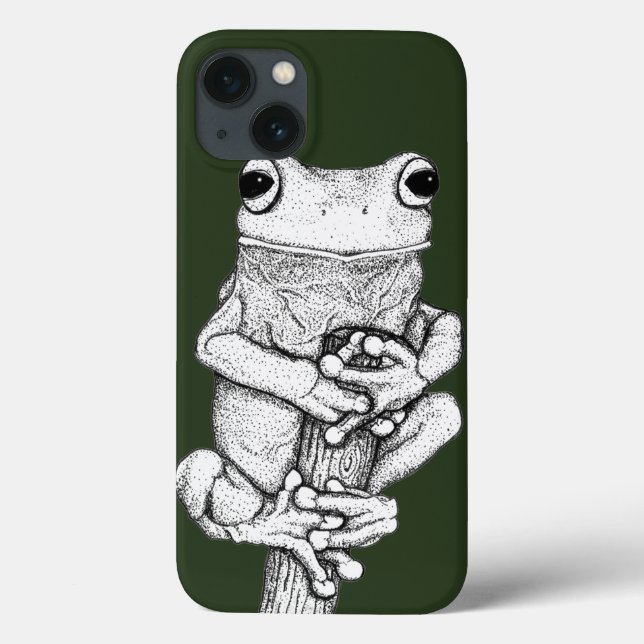 Green Frog on a Case - Art by Skye Ryan-Evans © (Rückseite)