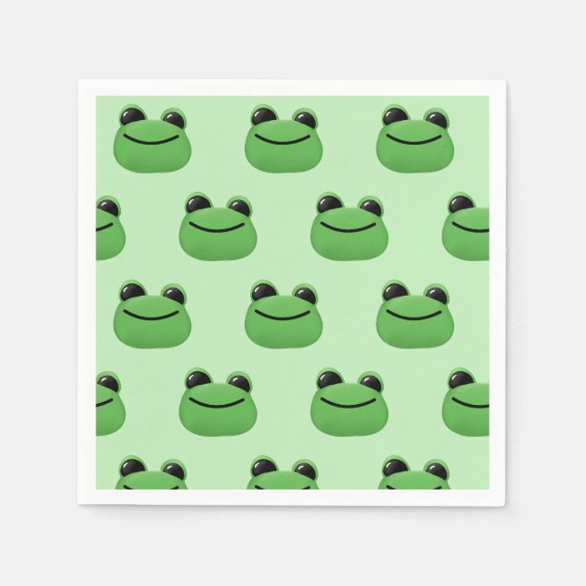 Green Frog Party Serviette (Vorderseite)