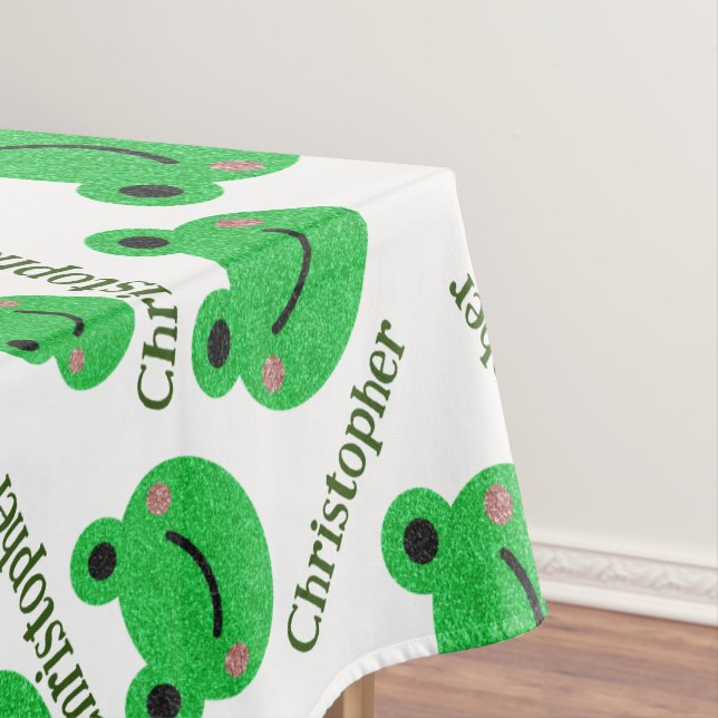 Green Frog Pattern Tischdecke (Beispiel)